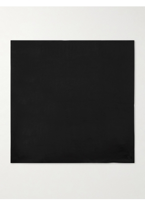 Another Tomorrow - Embroidered Satin Scarf - Black - One size