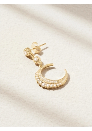 Jacquie Aiche - Crescent Mini 14-karat Gold Diamond Single Earring - One size
