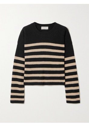 La Ligne - Mini Toujours Striped Cashmere Sweater - Black - x small,small,medium,large,x large