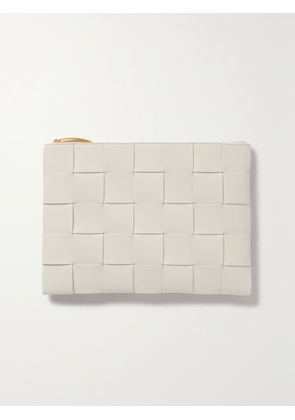 Bottega Veneta - Intrecciato Leather Pouch - Off-white - One size