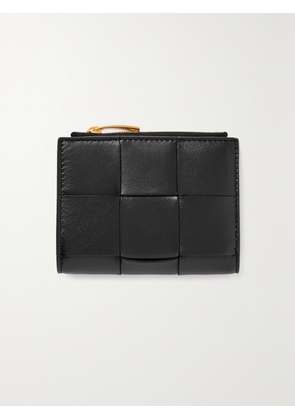 Bottega Veneta - Cassette Intrecciato Leather Wallet - Black - One size