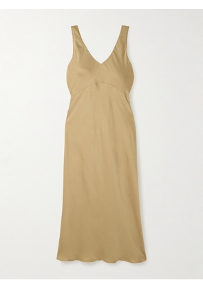 NET-A-PORTER For The King’s Foundation - Satin Maxi Dress - Neutrals - UK 6,UK 8,UK 10,UK 12,UK 14,UK 16,UK 18