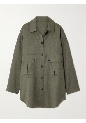FORTELA - Oversized Wool-blend Overshirt - Green - IT38,IT40,IT42,IT44,IT46