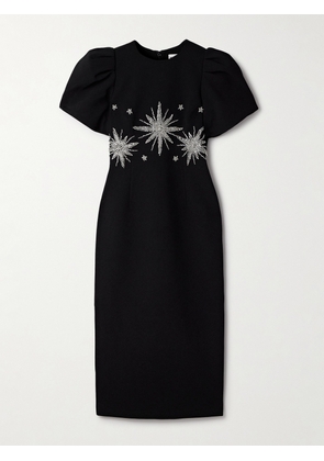 Rebecca Vallance - Estella Crystal-embellished Crepe Midi Dress - Black - UK 4,UK 6,UK 8,UK 10,UK 12,UK 14