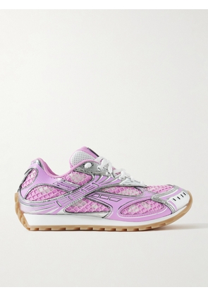 Bottega Veneta - Orbit Metallic Rubber, Mesh And Fishnet Sneakers - Purple - EU 37,EU 38,EU 39,EU 40