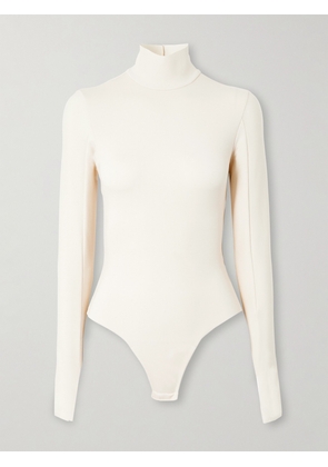 Commando - Stretch-jersey Turtleneck Thong Bodysuit - Ivory - x small,small,medium,large,x large
