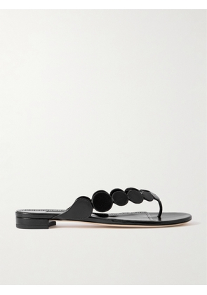 Manolo Blahnik - Nour Leather Sandals - Black - IT36,IT37,IT37.5,IT38,IT38.5,IT39,IT39.5,IT40,IT40.5,IT41,IT41.5,IT42