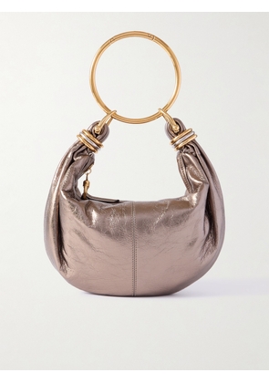 Chloé - Bracelet Embellished Metallic Leather Shoulder Bag - One size