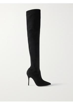 Manolo Blahnik - Pascalarehi 105 Suede Over-the-knee Boots - Black - IT34,IT35,IT35.5,IT36,IT36.5,IT37,IT37.5,IT38,IT38.5,IT39,IT39.5,IT40,IT40.5,IT41,IT41.5,IT42