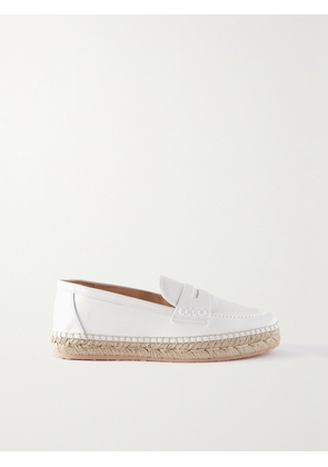 Gianvito Rossi - Lido Leather Espadrille Loafers - White - IT34,IT34.5,IT35,IT35.5,IT36,IT36.5,IT37,IT37.5,IT38,IT38.5,IT39,IT39.5,IT40,IT40.5,IT41,IT41.5,IT42