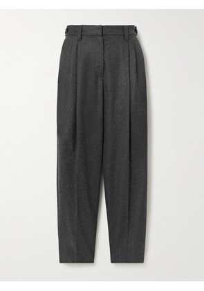 Brunello Cucinelli - Pleated Wool Tapered Pants - Gray - IT36,IT38,IT40,IT42,IT44,IT46,IT48,IT50