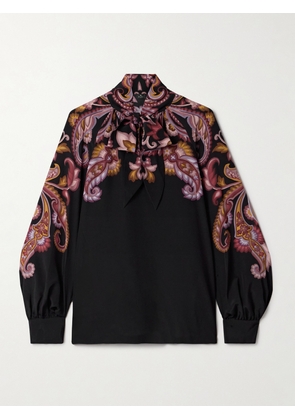 Etro - Pussy-bow Paisley-print Silk Blouse - Black - IT36,IT38,IT40,IT42,IT44,IT46,IT48,IT50