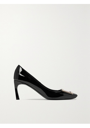 Roger Vivier - Belle Vivier Trompette 70 Patent-leather Pumps - Black - IT34,IT34.5,IT35,IT35.5,IT36,IT36.5,IT37,IT37.5,IT38,IT38.5,IT39,IT39.5,IT40,IT40.5,IT41,IT41.5,IT42