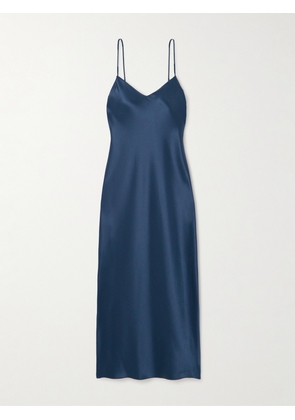 Polo Ralph Lauren - Satin Midi Dress - Blue - US0,US2,US4,US6,US8,US10,US12