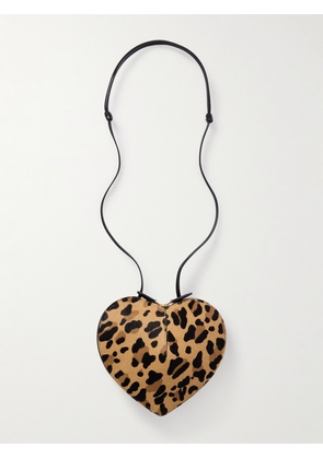 Alaïa - Le Coeur Leopard-print Leather-trimmed Calf Hair Shoulder Bag - Animal print - One size