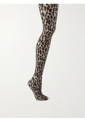 Wolford - Josey 20 Denier Leopard-print Tights - Animal print - x small,small,medium,large