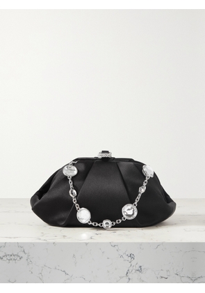 Judith Leiber Couture - Gemma Crystal-embellished Satin Clutch - Black - One size
