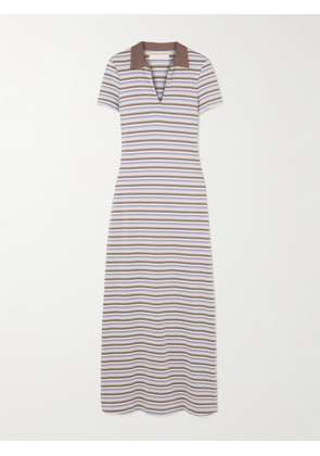 Faithfull - Tiesse Striped Cotton-jersey Midi Dress - Blue - x small,small,medium,large,x large,xx large
