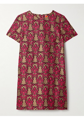 La DoubleJ - Mini Swing Cotton-blend Jacquard Mini Dress - Pink - xx small,x small,small,medium,large,x large,xx large