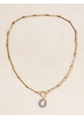 Lucy Delius - Show Your Bones Horseshoe 14-karat Gold, Rhodium-plated And Diamond Necklace - One size