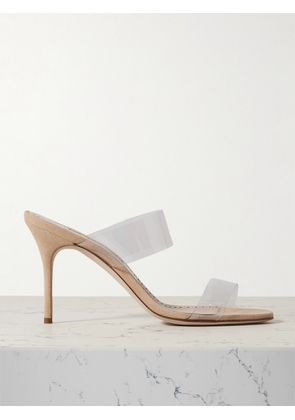 Manolo Blahnik - Scolto 90 Pvc Mules - Neutrals - IT34,IT34.5,IT35,IT35.5,IT36,IT36.5,IT37,IT37.5,IT38,IT38.5,IT39,IT39.5,IT40,IT40.5,IT41,IT41.5,IT42,IT42.5,IT43