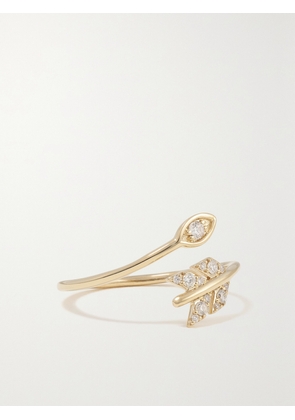 Sydney Evan - Evil Eye Arrow 14-karat Gold Diamond Ring - 5,6,7,8