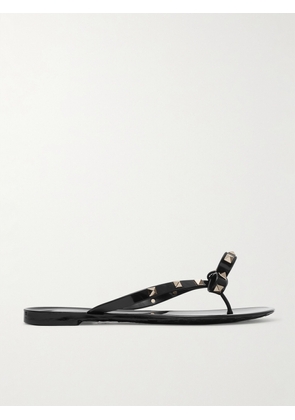 Valentino Garavani - The Rockstud Rubber Flip Flops - Black - IT35,IT36,IT37,IT38,IT39,IT40,IT41,IT42