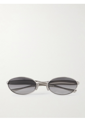 BOTTEGA VENETA EYEWEAR - Sardine Oval-frame Silver-tone Sunglasses - One size