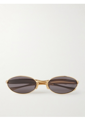 BOTTEGA VENETA EYEWEAR - Sardine Oval-frame Gold-tone Sunglasses - One size
