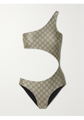 Gucci - One-shoulder Cutout Swimsuit - Neutrals - XXS,XS,S,M,L,XL,XXL