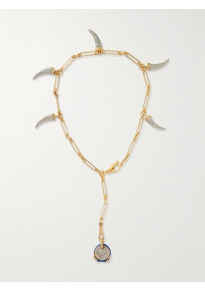 MAISON MAYLE - Pamplonne Gold-plated, Silver-tone, Crystal And Enamel Necklace - One size
