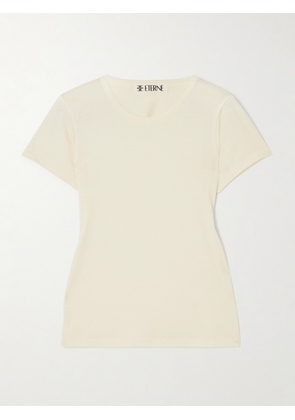 ÉTERNE - Stretch-modal Jersey T-shirt - Cream - x small,small,medium,large,x large