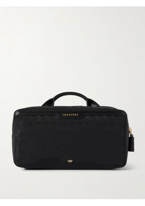 Anya Hindmarch - Home Office Leather-trimmed Jacquard Case - Black - One size