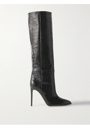 Paris Texas - Croc-effect Leather Knee Boots - Black - IT35,IT35.5,IT36,IT36.5,IT37,IT37.5,IT38,IT38.5,IT39,IT39.5,IT40,IT40.5,IT41,IT41.5,IT42