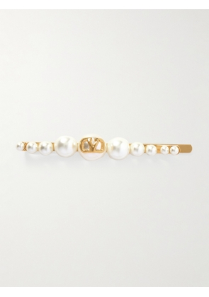 Valentino Garavani - Gold-tone And Pearl Hair Slide - One size
