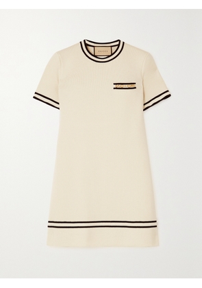 Gucci - Horsebit Wool-jacquard Mini Dress - Cream - XXXS,XXS,XS,S,M,L,XL,XXL,XXXL