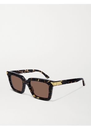 BOTTEGA VENETA EYEWEAR - Oversized Square-frame Acetate Sunglasses - Tortoiseshell - One size