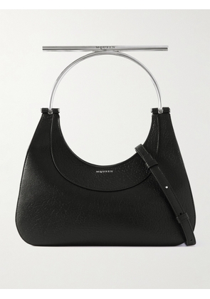 MCQUEEN - T-bar Embellished Textured-leather Tote - Black - One size