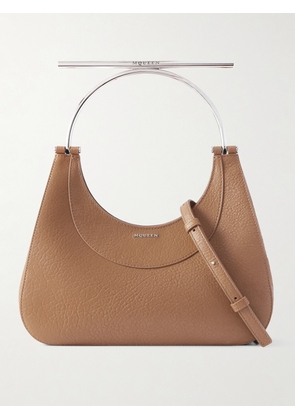 MCQUEEN - T-bar Embellished Textured-leather Tote - Brown - One size