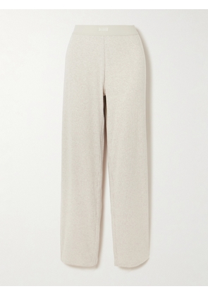 SKIMS - Ribbed Stretch-cotton Pants - Heather Oatmeal - Neutrals - XXS,XS,S,M,L,XL,2XL,3XL,4XL