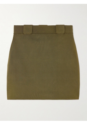 SAINT LAURENT - Silk-blend Mini Skirt - Green - XS,S,M,L,XL