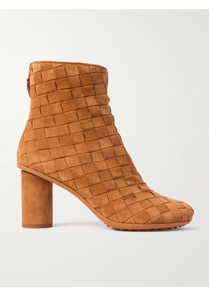 Bottega Veneta - Atomic Intrecciato Suede Ankle Boots - Brown - IT36,IT37,IT38,IT39,IT40,IT41,IT42