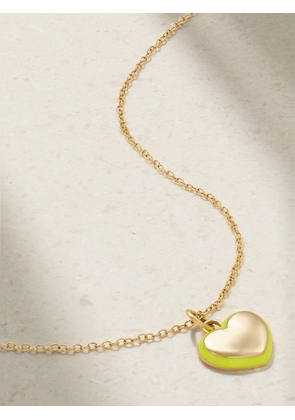 Alison Lou - Puffy Heart 14-karat Gold And Enamel Necklace - One size