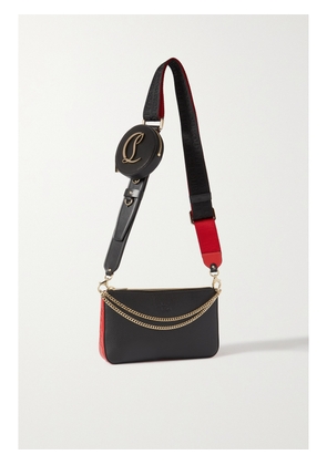 Christian Louboutin - Loubila Chain-embellished Leather Shoulder Bag - Black - One size