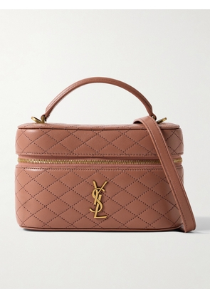 SAINT LAURENT - Gaby Vanity Mini Quilted Leather Shoulder Bag - Pink - One size
