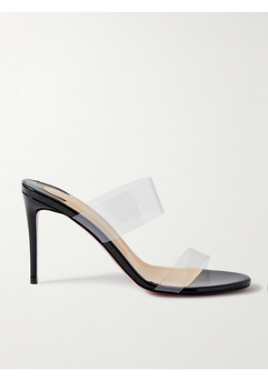 Christian Louboutin - Just Nothing 85 Pvc And Patent-leather Mules - Black - IT34,IT34.5,IT35,IT35.5,IT36,IT36.5,IT37,IT37.5,IT38,IT38.5,IT39,IT39.5,IT40,IT40.5,IT41,IT41.5,IT42