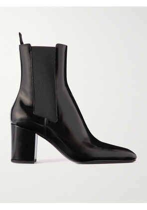SAINT LAURENT - Betty Glossed-leather Chelsea Boots - Black - EU 37,EU 37.5,EU 38,EU 38.5,EU 39,EU 40,EU 41