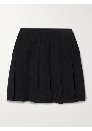 Givenchy - Pleated Jacquard-knit Mini Skirt - Black - x small,small,medium,large