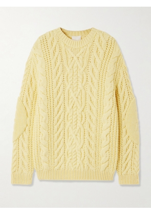 Givenchy - Oversized Cable-knit Wool-blend Sweater - Yellow - x small,small,medium,large