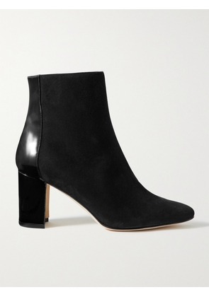 Manolo Blahnik - Rosie 70 Patent-leather And Suede Ankle Boots - Black - IT34,IT34.5,IT35,IT35.5,IT36,IT36.5,IT37,IT37.5,IT38,IT38.5,IT39,IT39.5,IT40,IT40.5,IT41,IT41.5,IT42,IT42.5,IT43